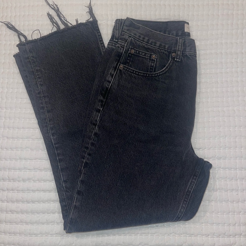 Topshop Black Straight Leg Jeans